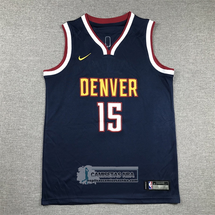 Camiseta Nino Denver Nuggets Nikola Jokic NO 15 Icon 2020-21 Azul